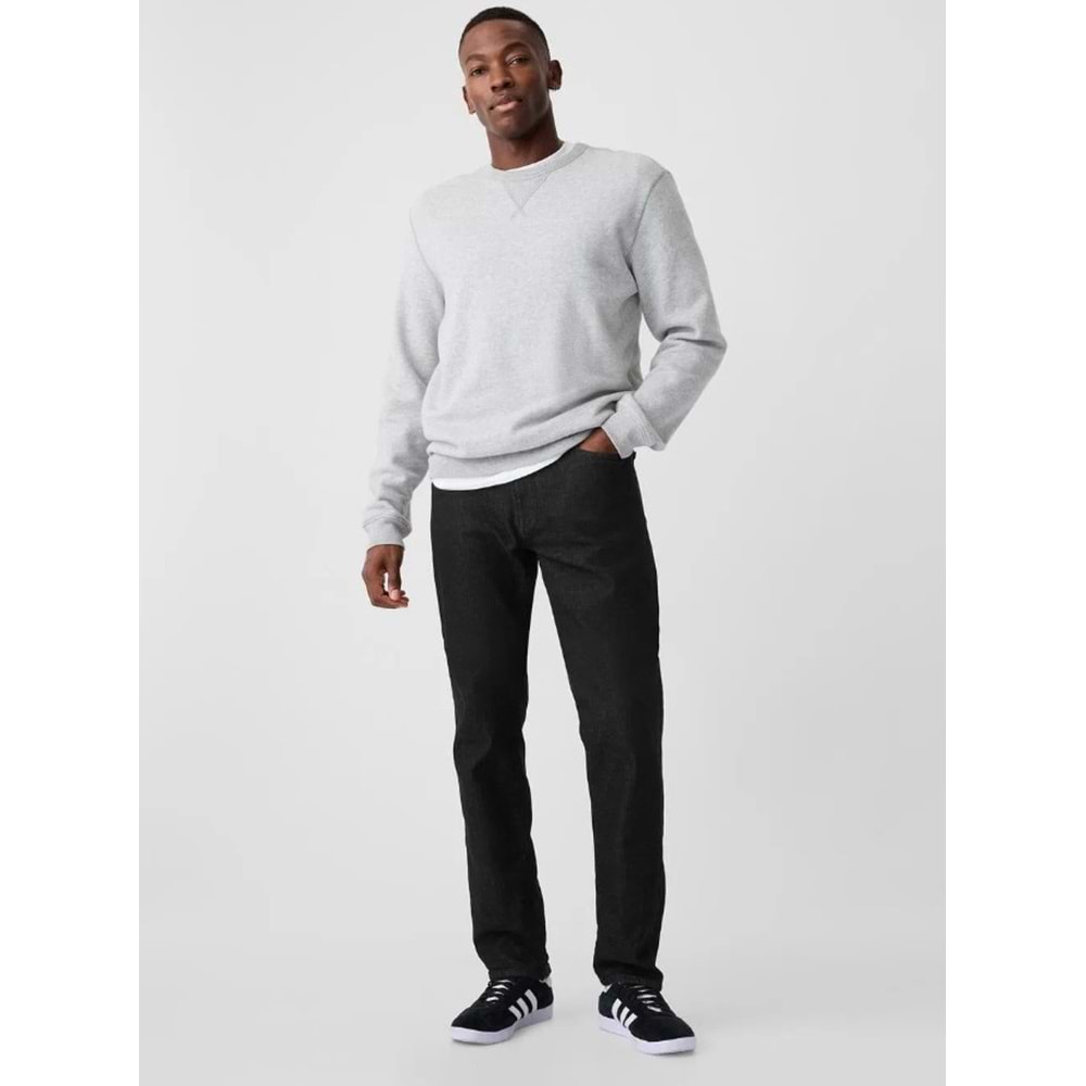 Gap V-Straıght Black Palm Jeans 749118000 Düz Kalıp Erkek Kot Pantolon
