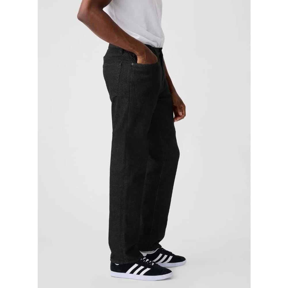 Gap V-Straıght Black Palm Jeans 749118000 Düz Kalıp Erkek Kot Pantolon