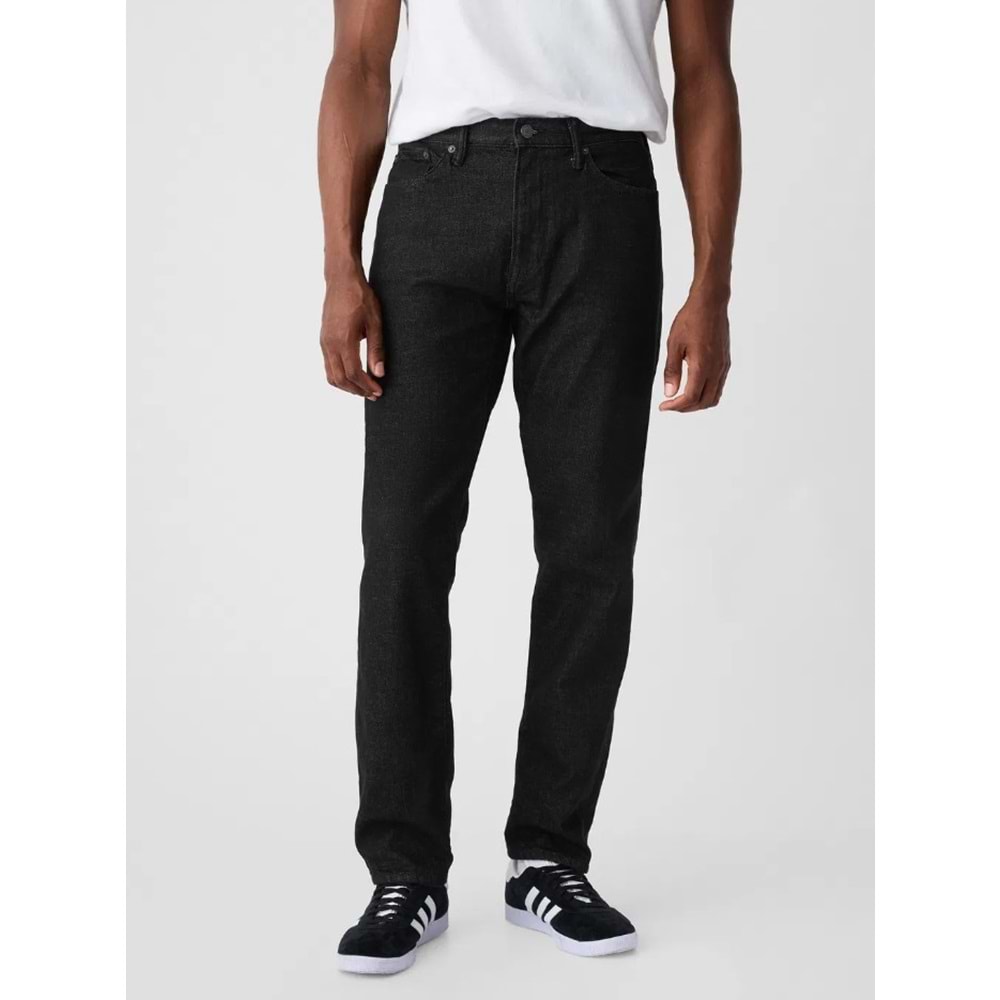 Gap V-Straıght Black Palm Jeans 749118000 Düz Kalıp Erkek Kot Pantolon