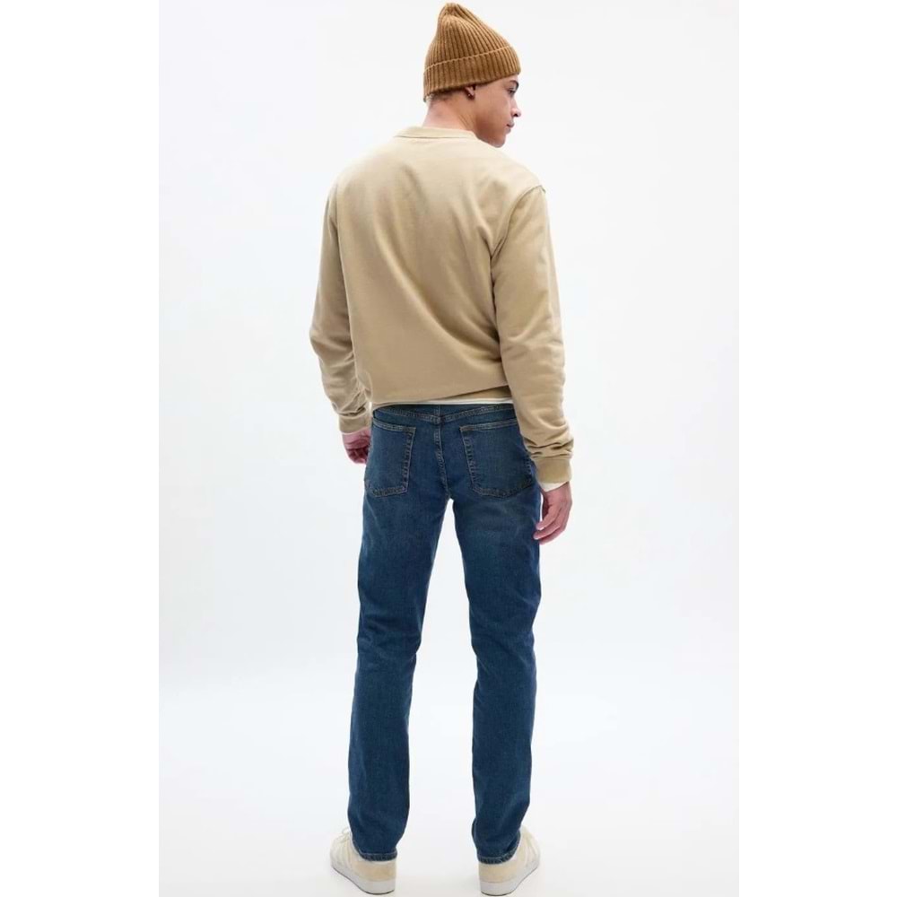 Gap V-Slim Opp Med Lennox GapFlex Washwell™ Slim Jean Pantolon Dar Kalıp Erkek Kot Pantolon
