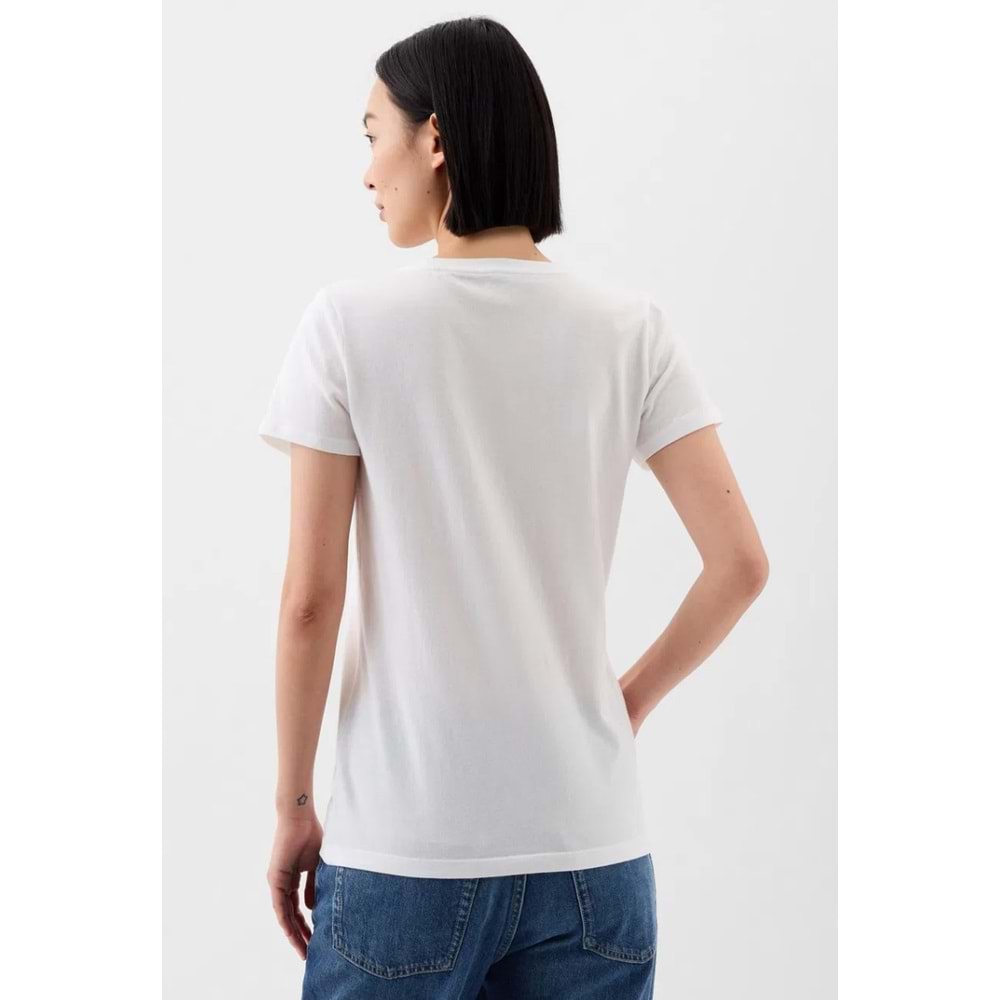 Gap Logo T-Shirt 729555000 V-Gap Ss Clsc Tee Kadın Tişört
