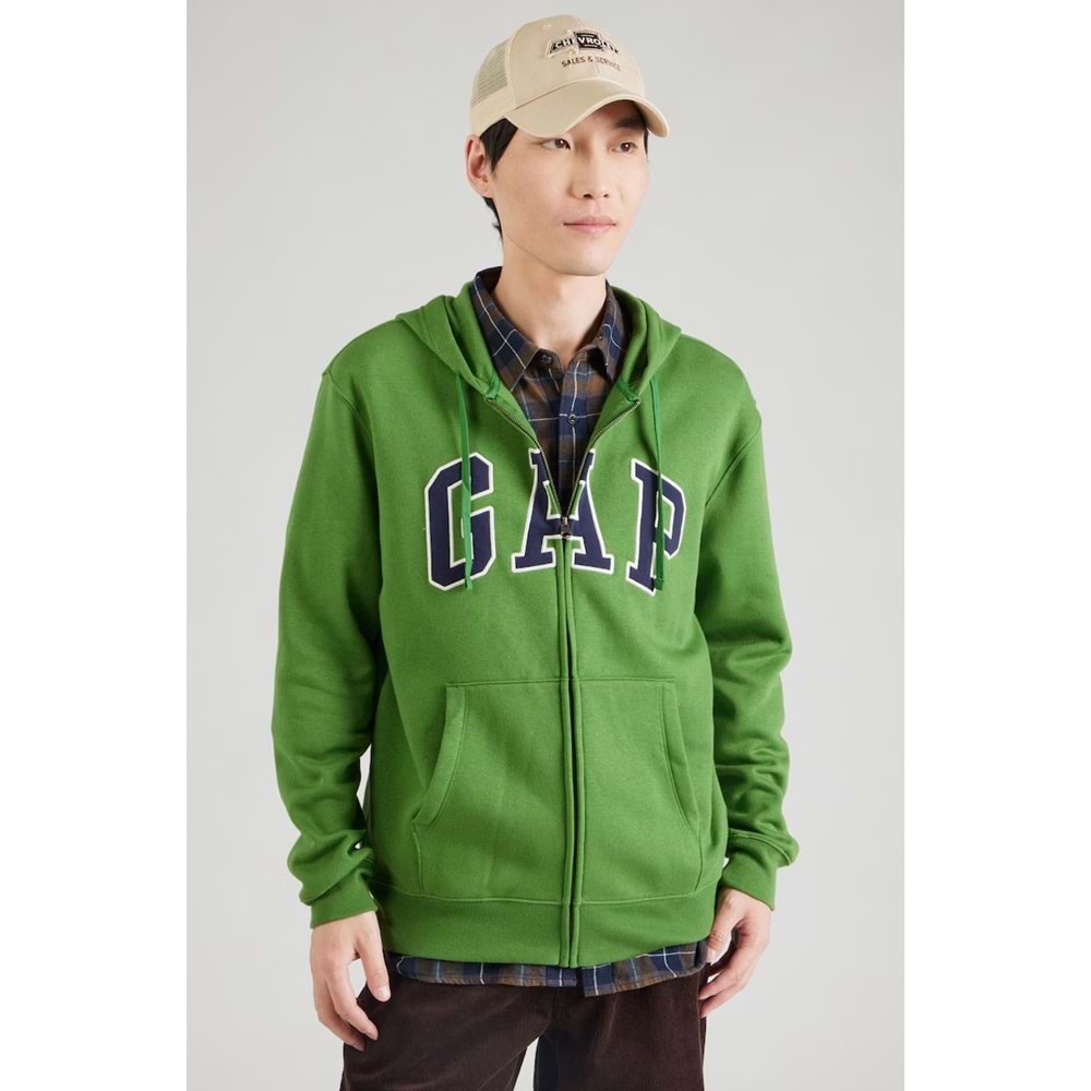 Gap V-Heritage Gap Logo Fz-Snl 674144 Erkek Kapüşonlu Fermuarlı Sweatshirt