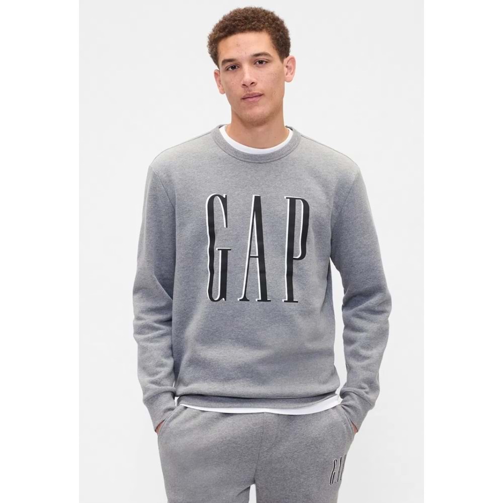 Gap 645634 Gap Logo Fleece Sweatshirt Erkek Sweatshirt