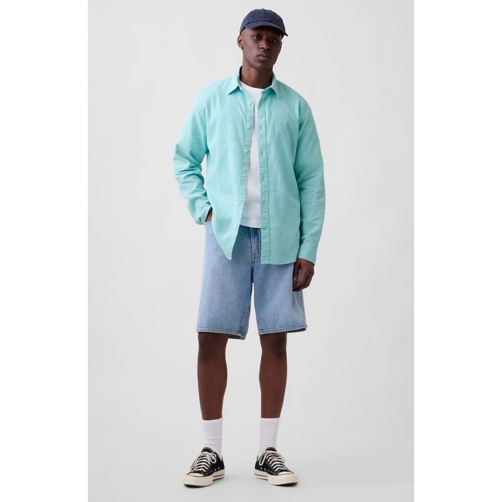 Gap Keten Karışımı Standart Fit Gömlek 887952007 Erkek Gömlek