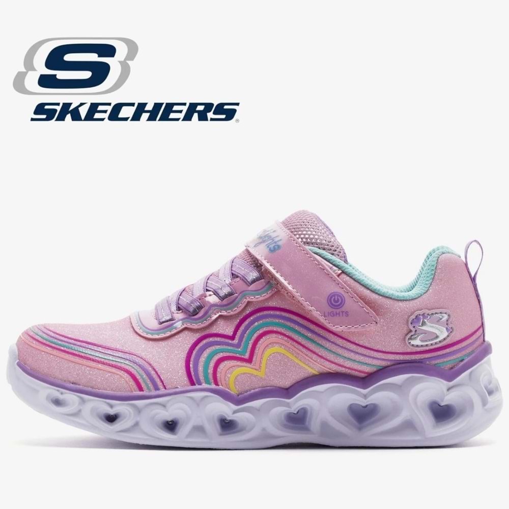 Skechers S-lights Heart Lights Retro Hearts 302689L-LPMT Işıklı Ortopedik Çocuk Spor Ayakkabı