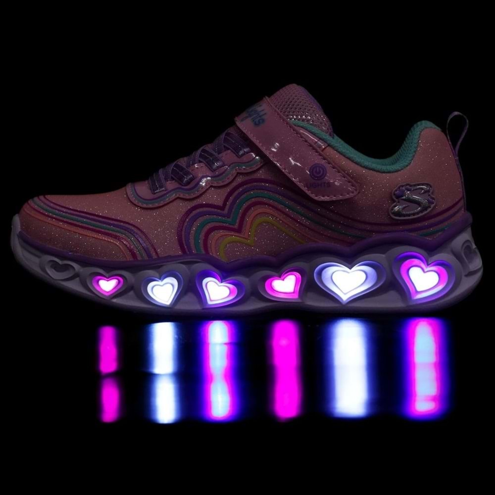 Skechers S-lights Heart Lights Retro Hearts 302689L-LPMT Işıklı Ortopedik Çocuk Spor Ayakkabı