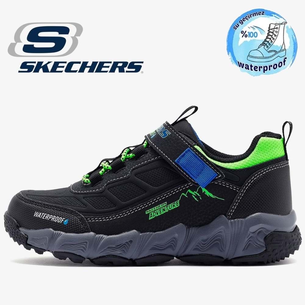 Skechers Velocitrek H2o Ranger 406448L-BBLM Waterproof Kauçuk Taban Ortopedik Çocuk Spor Ayakkabı