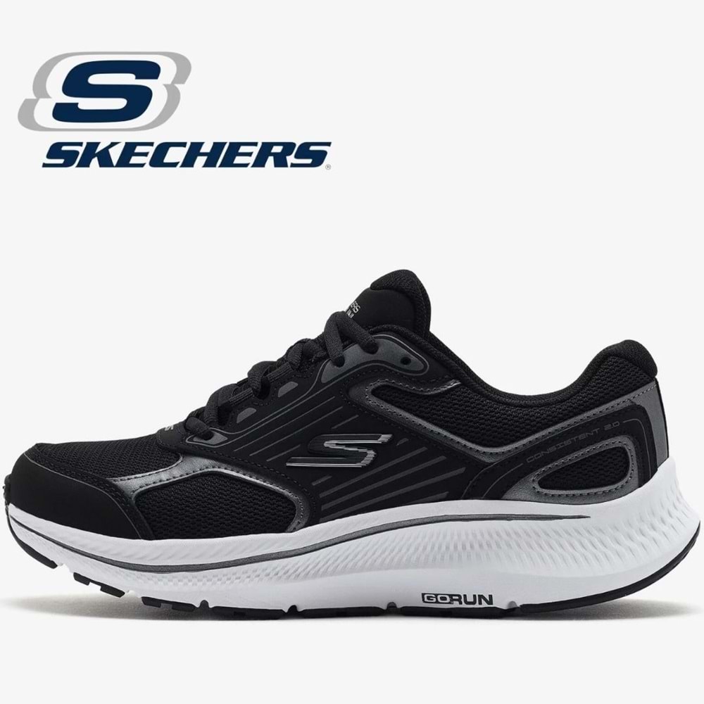 Skechers Go Run Consistent 2.0 128606-BKW Advantage Kadın Koşu Ayakkabısı