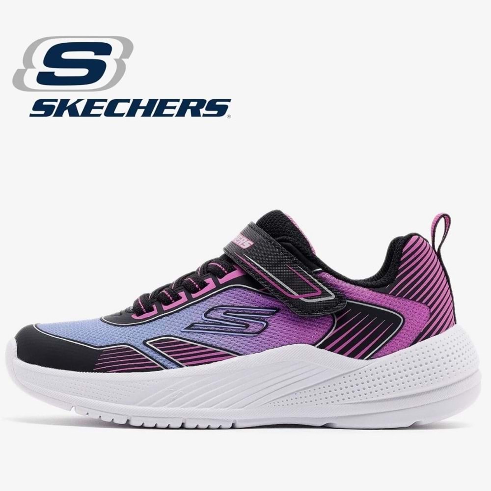 Skechers Microspec Advance Oasıs Poınt 303657L-BKMT Ortopedik Çocuk Spor Ayakkabı