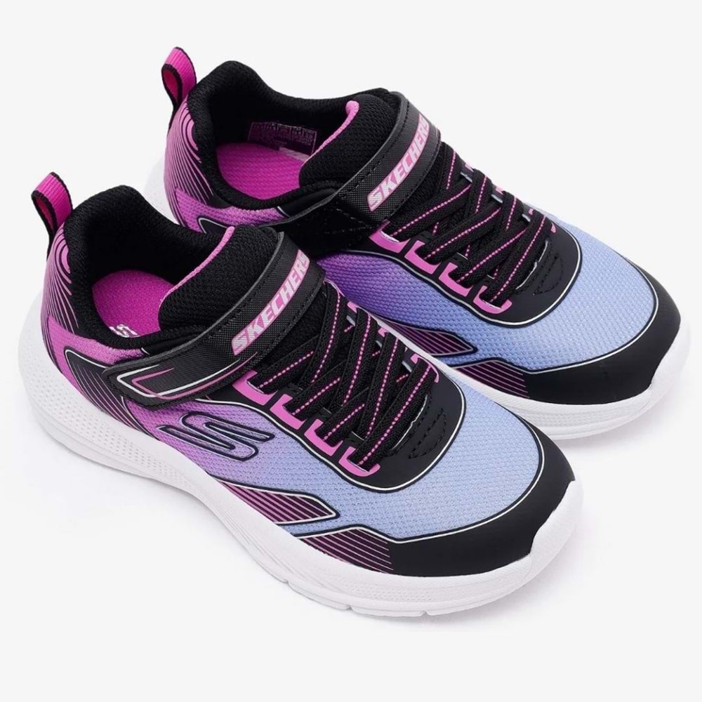 Skechers Microspec Advance Oasıs Poınt 303657L-BKMT Ortopedik Çocuk Spor Ayakkabı