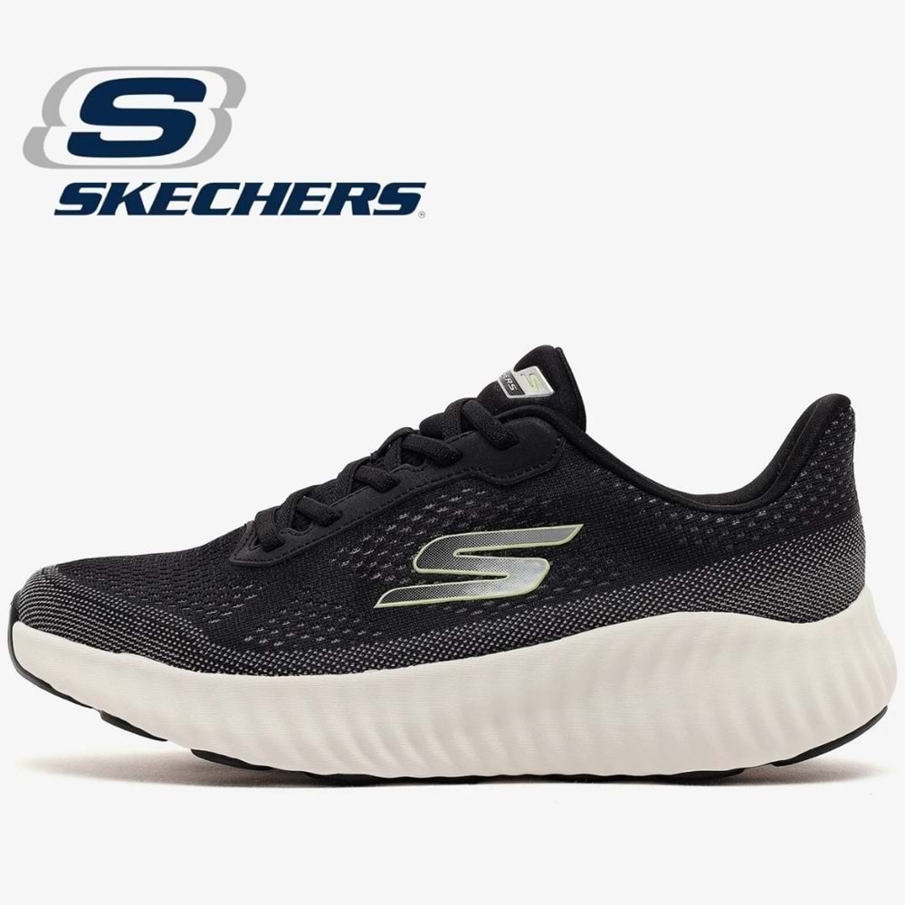 Skechers Go Run Now 129735-BKW Unisex Spor Ayakkabı