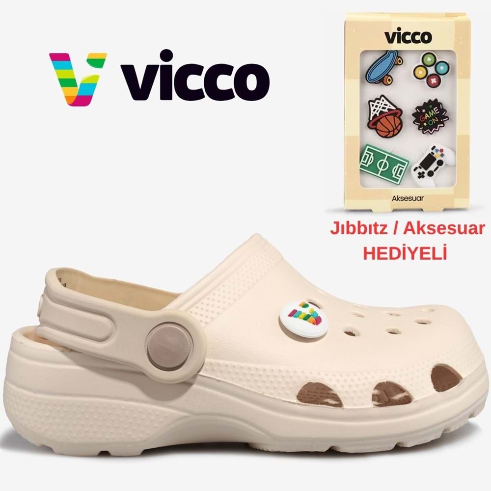 Vicco Didim Jıbbıtz Aksesuar Hediyeli Ortopedik Unisex Çocuk Terlik