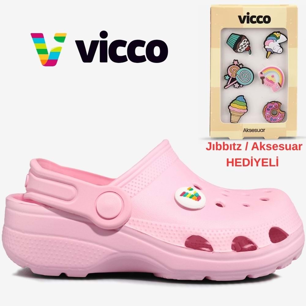 Vicco Didim Jıbbıtz Aksesuar Hediyeli Ortopedik Unisex Çocuk Terlik