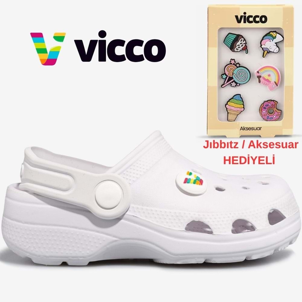 Vicco Didim Jıbbıtz Aksesuar Hediyeli Ortopedik Unisex Çocuk Terlik