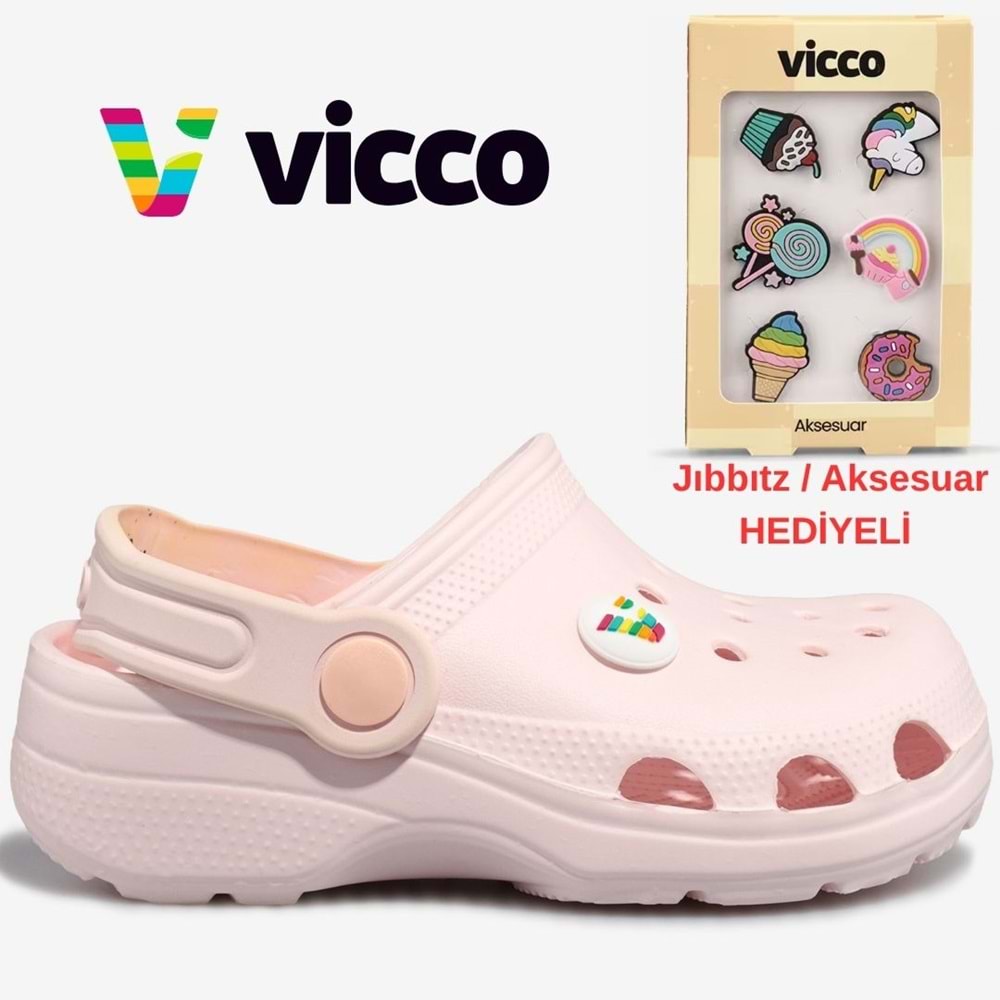 Vicco Didim Jıbbıtz Aksesuar Hediyeli Ortopedik Unisex Çocuk Terlik