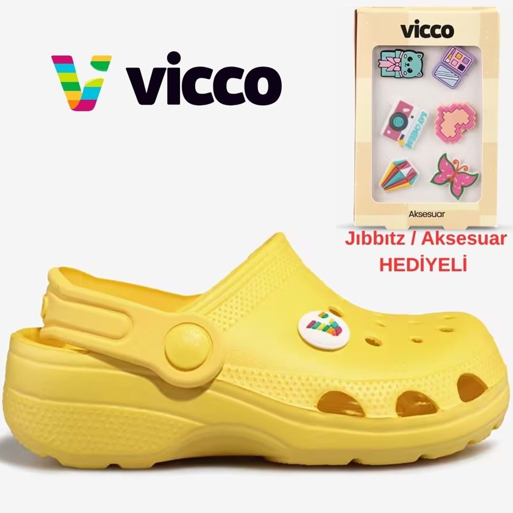 Vicco Didim Jıbbıtz Aksesuar Hediyeli Ortopedik Unisex Çocuk Terlik
