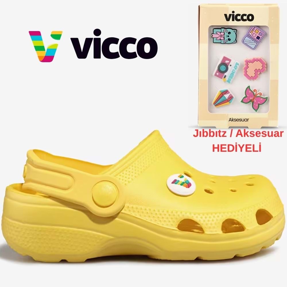 Vicco Didim Jıbbıtz Aksesuar Hediyeli Ortopedik Unisex Çocuk Terlik