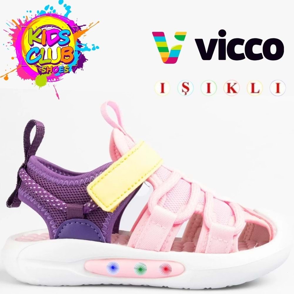 Vicco Thin İlk Adım Bebek Ortopedik Işıklı Çocuk Spor Sandalet