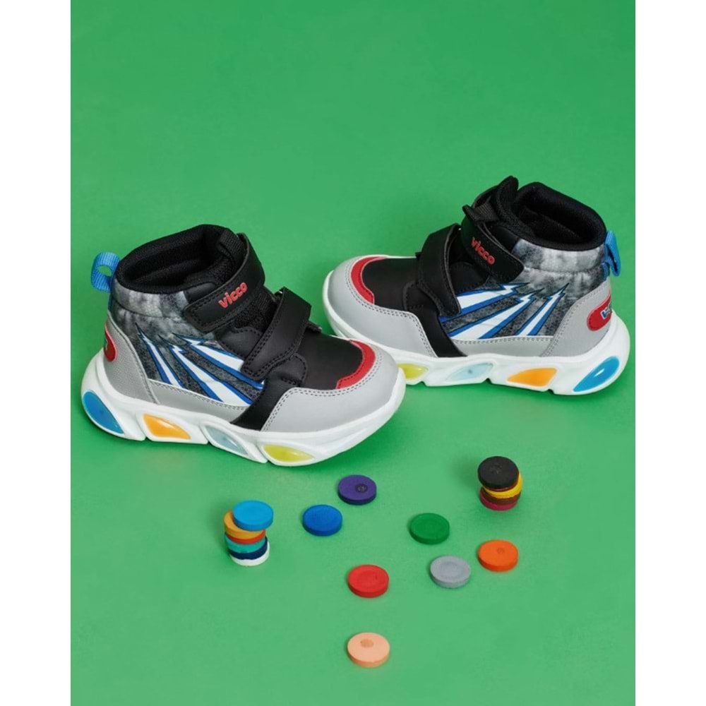 Vicco David Phylon Kauçuk Taban Ortopedik Işıklı Çocuk Bot