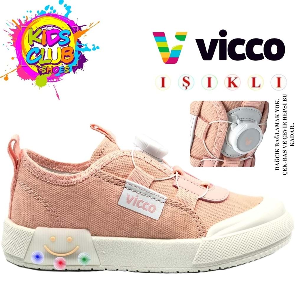 Vicco Sörf Işıklı Akıllı Bağcıklı Ortopedik Çocuk Spor Ayakkabı
