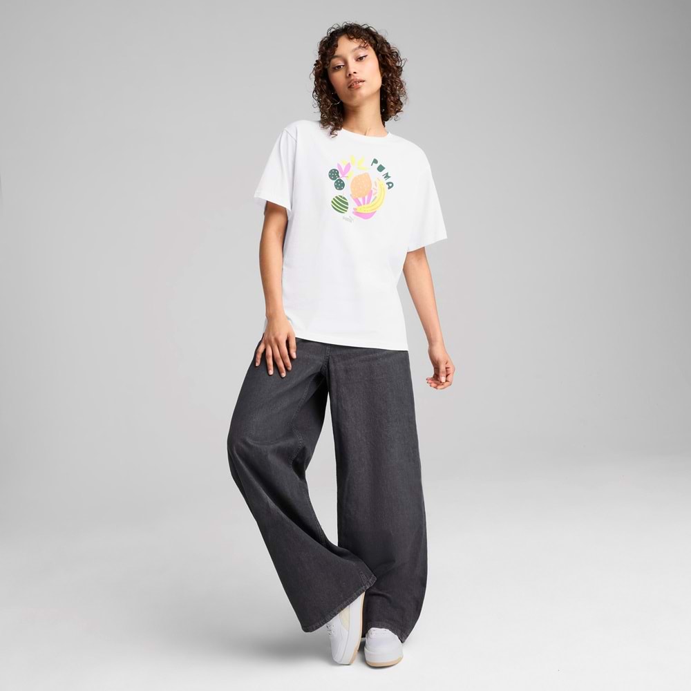 Puma 685085-02 Graphic Relaxed Fruity Tee Tişört Kadın T-Shirt