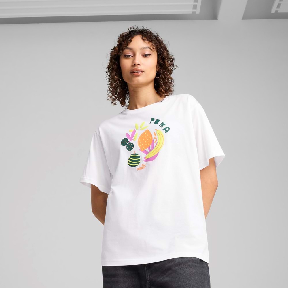 Puma 685085-02 Graphic Relaxed Fruity Tee Tişört Kadın T-Shirt
