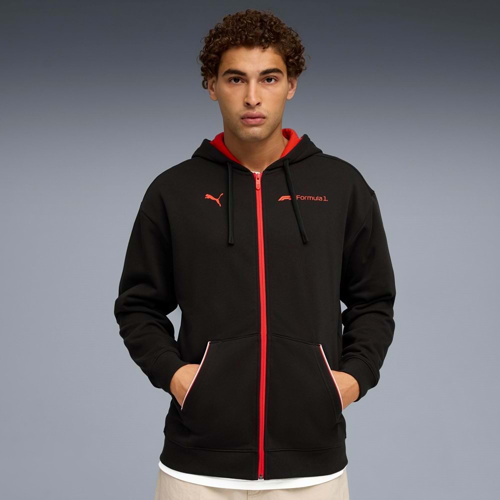 Puma F1 Essential+ Fullzip Hoodie Jacket 632653-01 Erkek Eşofman Üstü