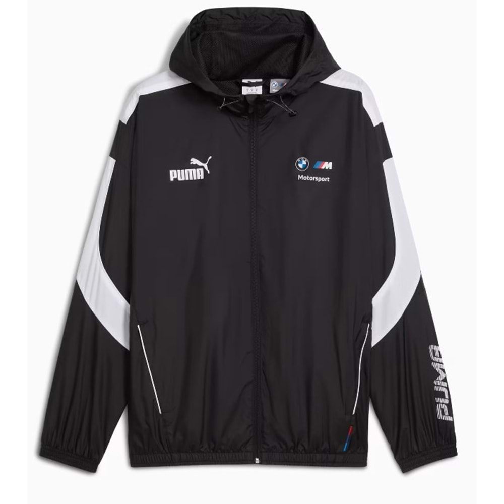 Puma BMW MMS MT7+ Wındbreaker 633172-01 Kapüşonlu Yağmurluk Eşofman Üstü Erkek Ceket