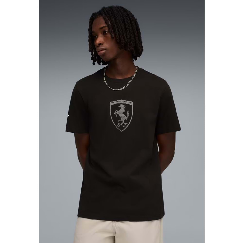 Puma Ferrari Tonal Shield Tee 635311-01 Tişört Erkek T-Shirt