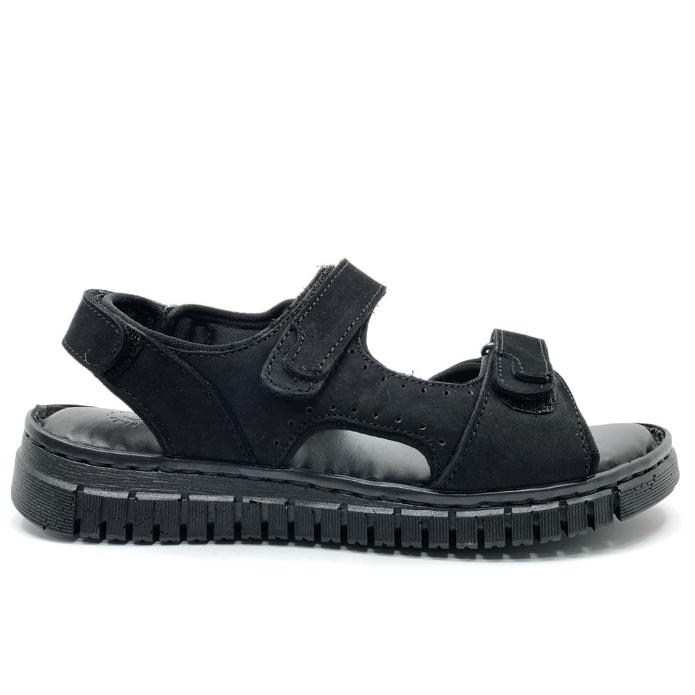 Forelli Paprika Hakiki Deri Comfort Ortopedik Kadın Sandalet