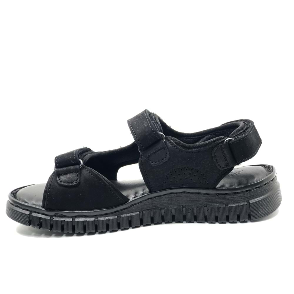 Forelli Paprika Hakiki Deri Comfort Ortopedik Kadın Sandalet