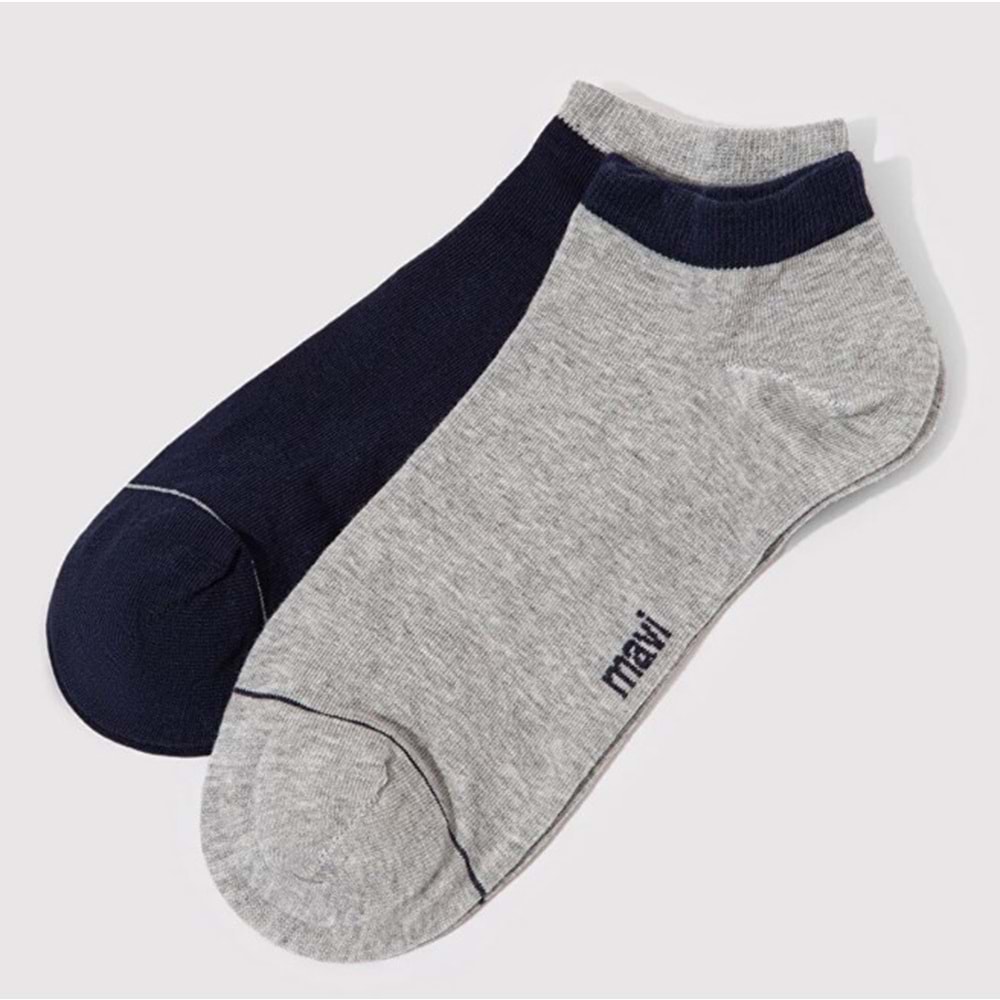 Mavi M090273-257 2 Adet Topuk Çorap Unisex Çorap
