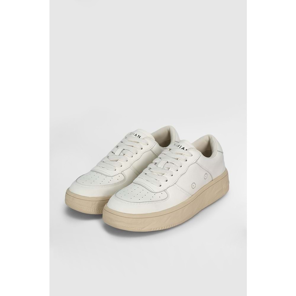 Lufian 122230041 Natalı Deri Unisex Sneaker Ayakkabı