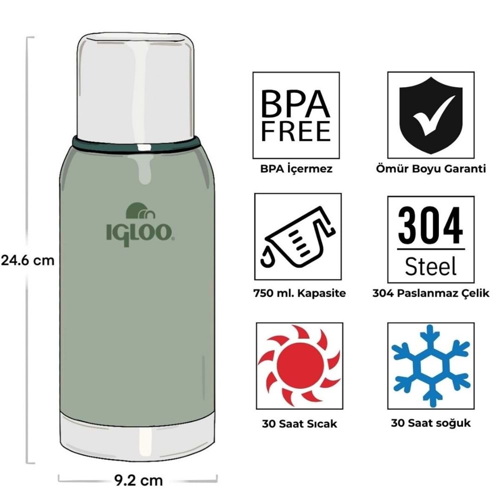 Igloo Legend Botte 750ml Klasik Termos Matara
