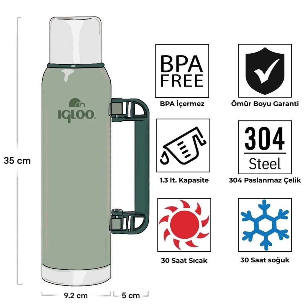 Igloo Legend Botte 1.3 Litre Klasik Termos Matara