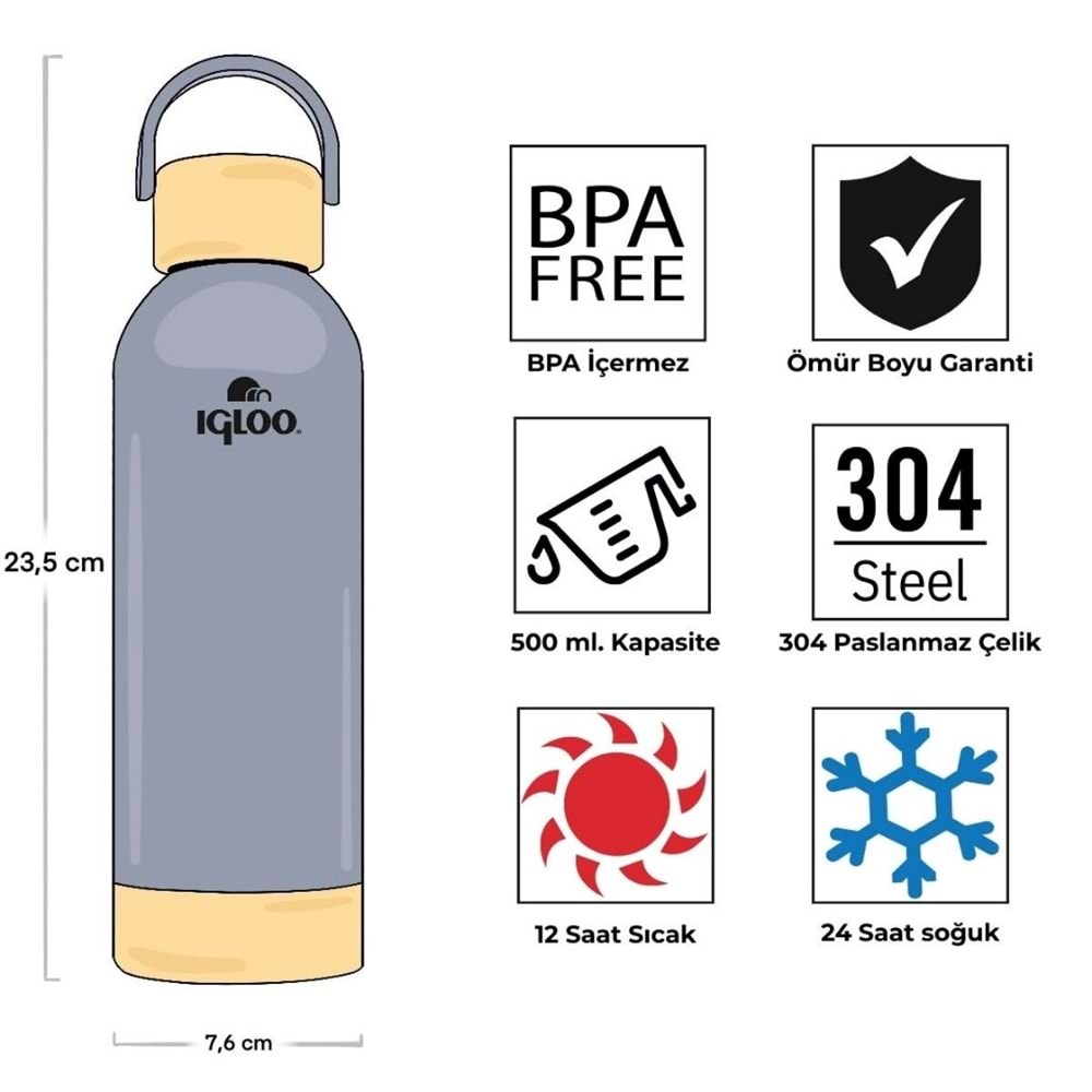 Igloo Hydrate Pro Botte 500ml Termos Matara