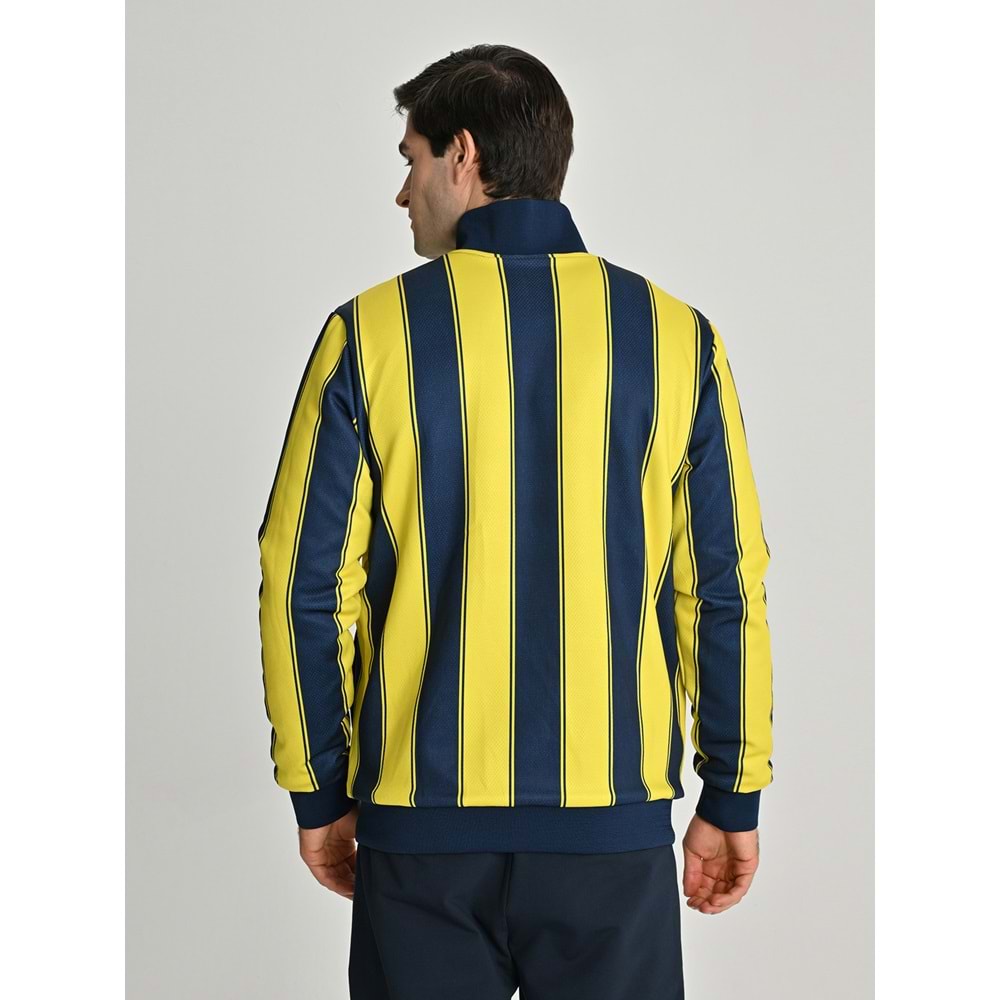 Fenerbahçe S.K. 25/26 Tribün Çubuklu Çift Taraflı Erkek Peluş Ceket