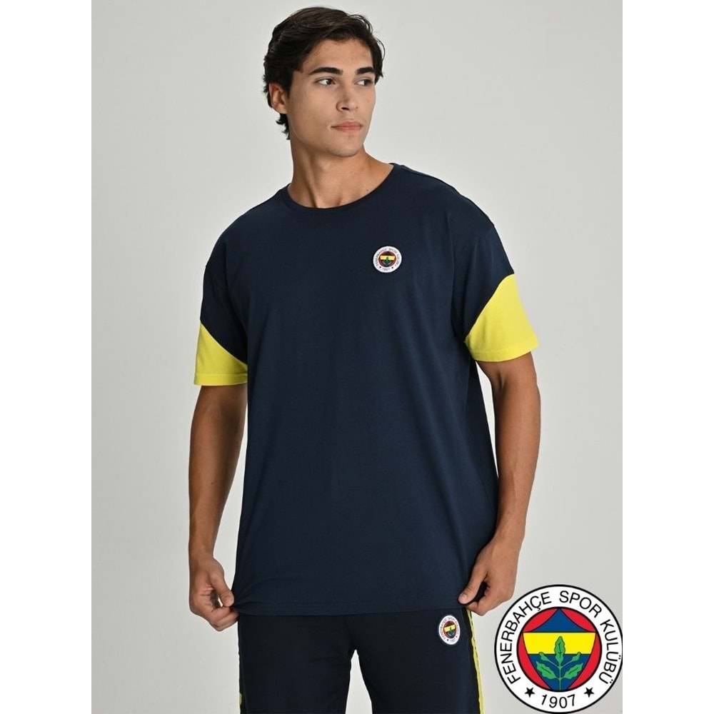 Fenerbahçe S.K. 25/26 Sezon Tribün Mesh Baskılı Oversize Fit Tişört Tribün Forması