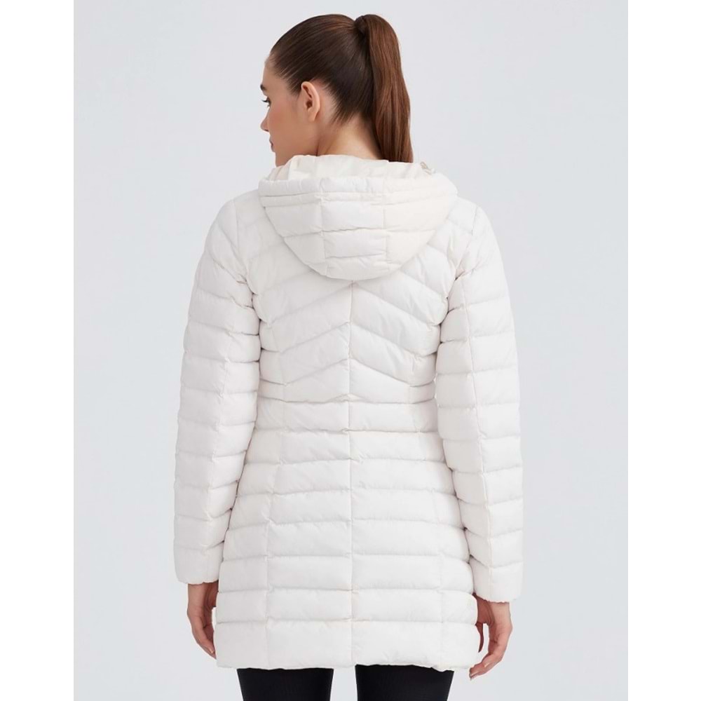 Skechers W Essential Maxi Length Hooded Jacket S212005-102 Kadın Günlük Mont
