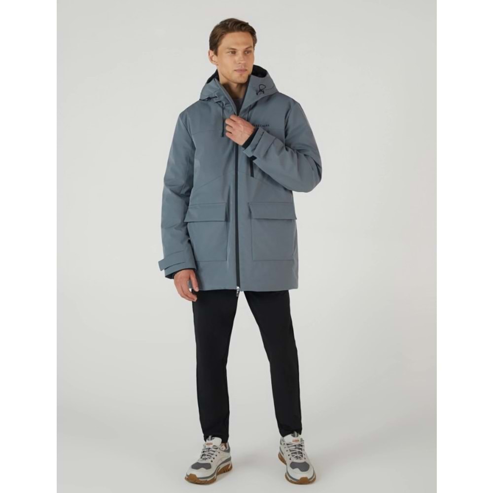 Skechers M Outerwear Coated Jacket S242049-003 Erkek Günlük Mont
