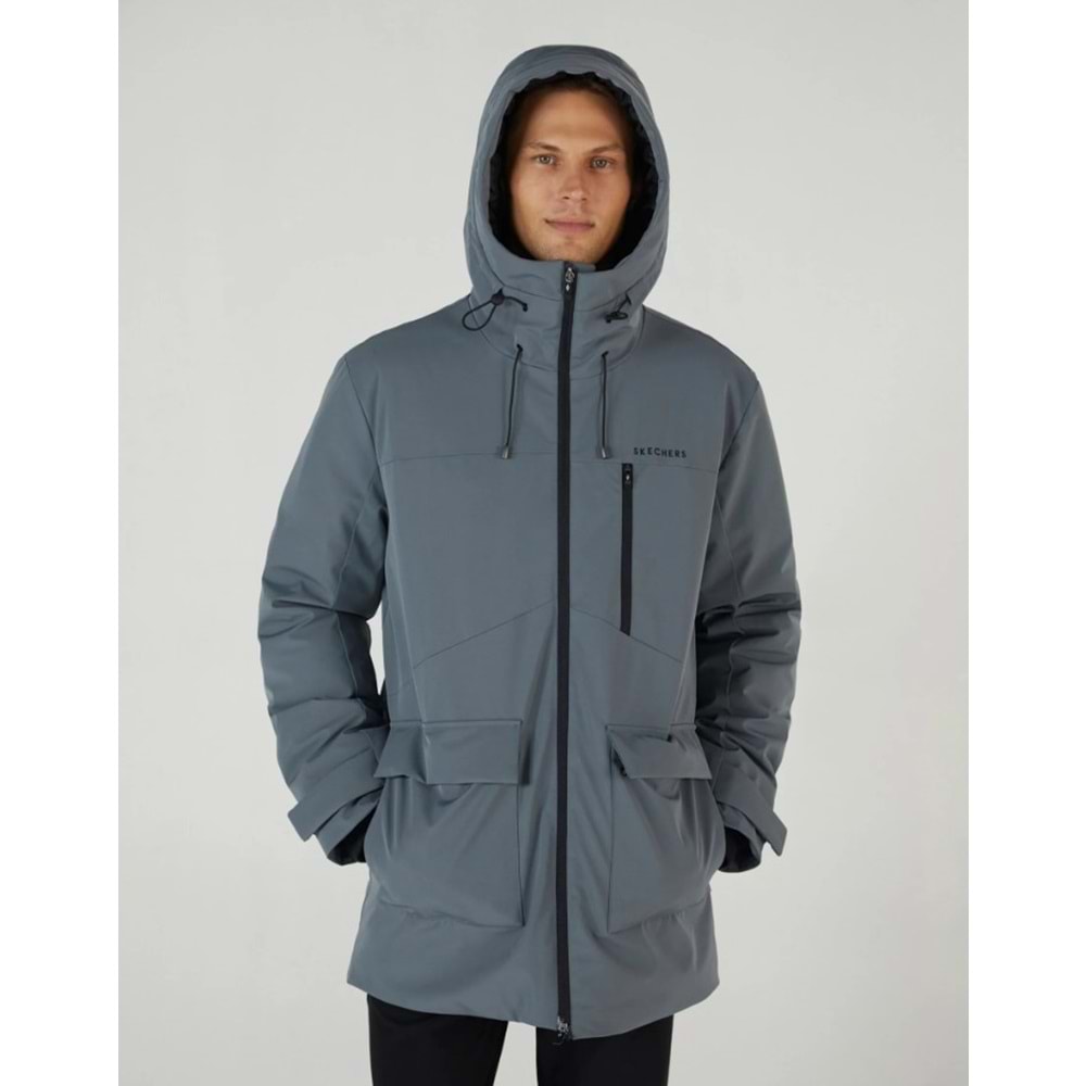 Skechers M Outerwear Coated Jacket S242049-003 Erkek Günlük Mont