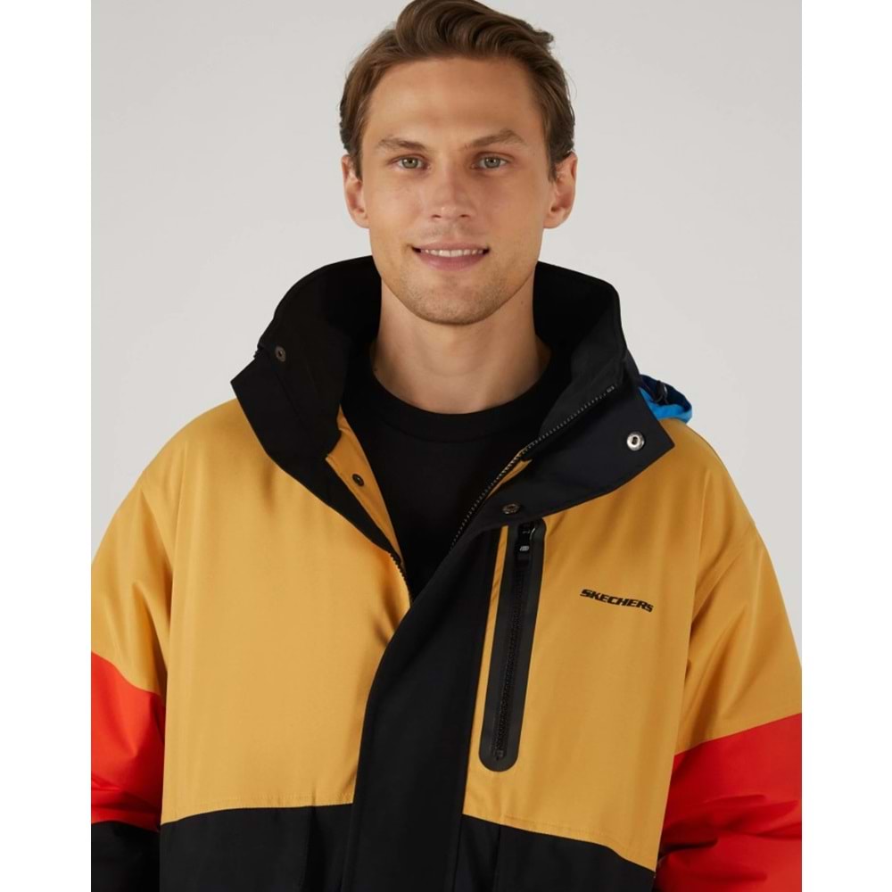 Skechers S242065-001 M Outerwear Coated Jacket Erkek Günlük Mont