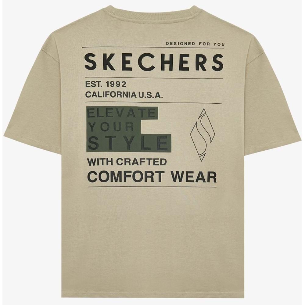 Skechers S242134-013 Graphic Tee Heavy Weight Oversize T-Shirt Tişort Erkek T-Shirt