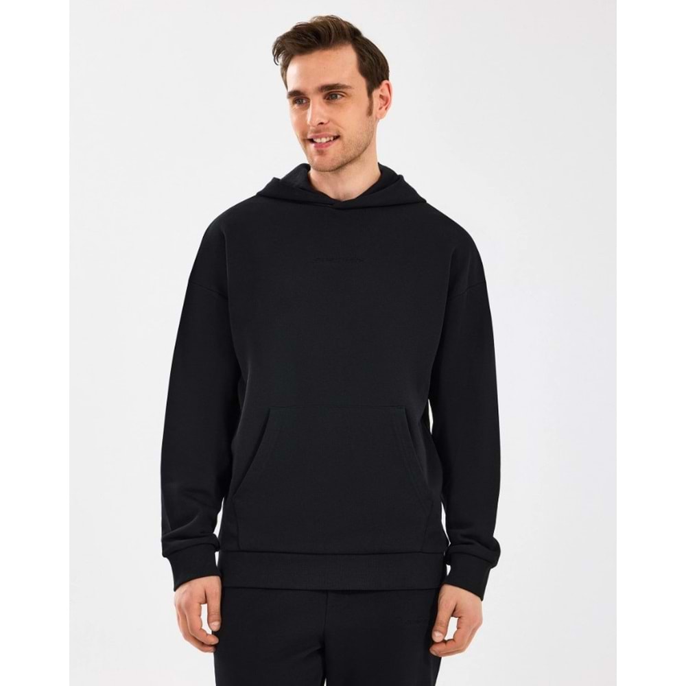 Skechers M Essential Hoodie Sweatshirt S242110-001 Erkek Kapüşonlu Sweatshirt