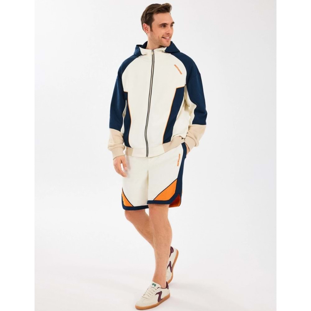 Skechers M Diagonel Lw Fleece Fullzip Hoodie Sweatshirt S2510027-102 Eşofman Üstü Erkek Ceket