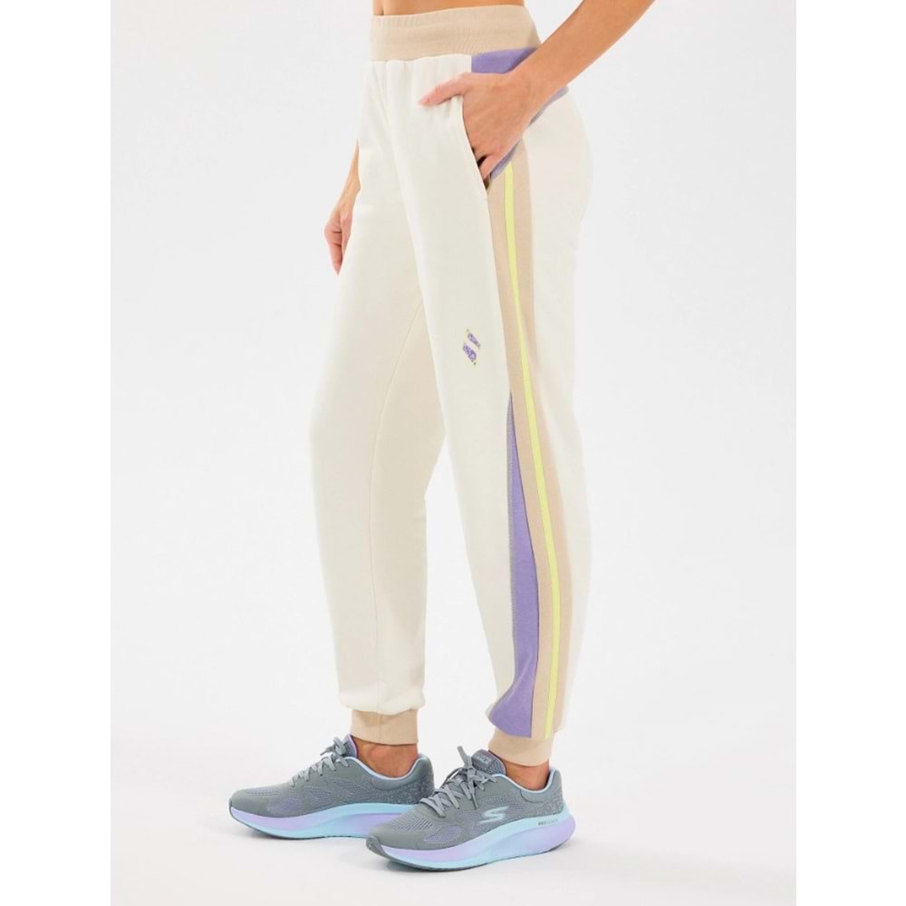 Skechers W Diagonal Lw Fleece Jogger Sweatpant S2510048-102 Kadın Eşofman Altı