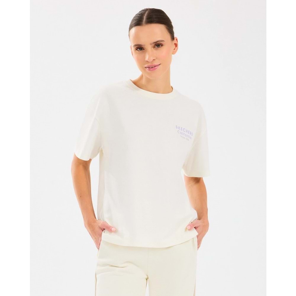 Skechers W Loose Fit Graphic Tee T-Shirt S2510134-102 Kadın Tişört