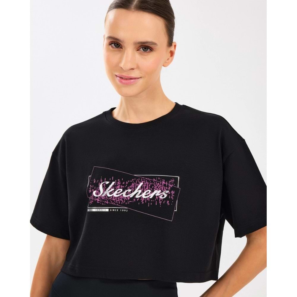 Skechers W Crop Fit Graphic Tee T-Shirt S2510144-001 Kadın Tişört