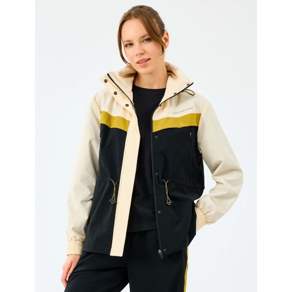 Skechers W Adjustable Waisted Full Zip Micro Jacket S2520208-1983 Kadın Yağmurluk İnce Mont Kadın Mont