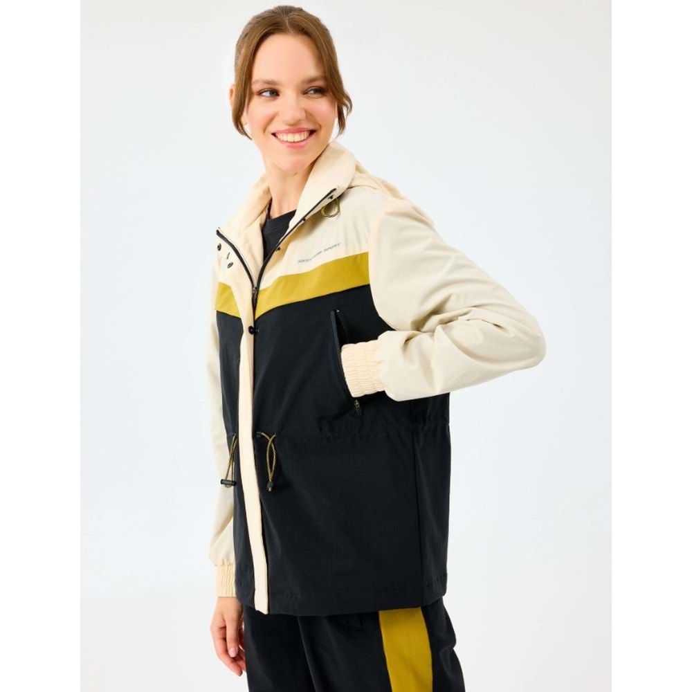 Skechers W Adjustable Waisted Full Zip Micro Jacket S2520208-1983 Kadın Yağmurluk İnce Mont Kadın Mont